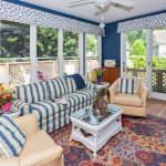A furnished sunroom