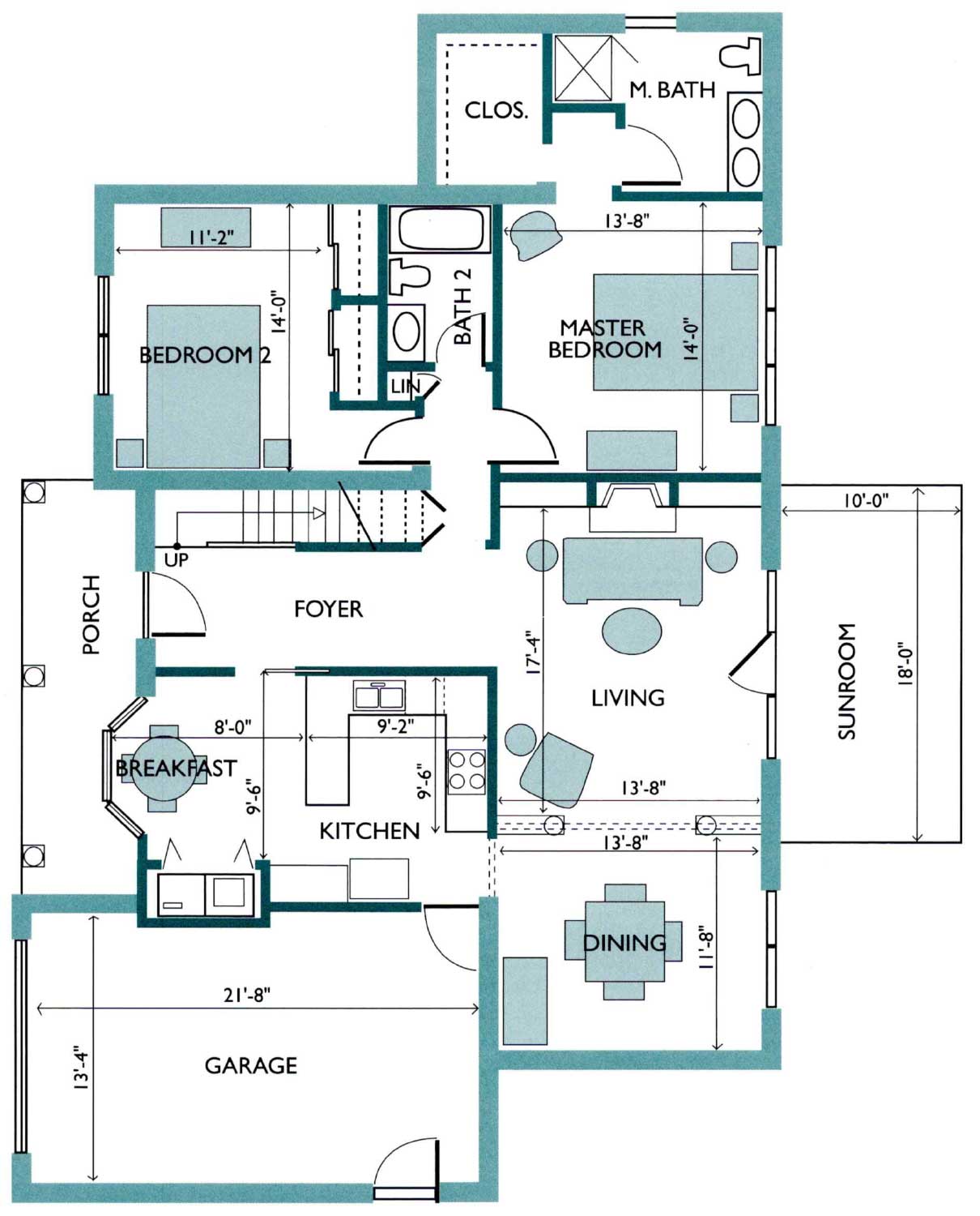Floor plan of the Azalea Free Standing Cottage