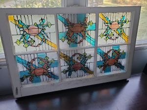 Amy Lewis crab stained glass