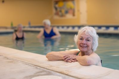 women swimming