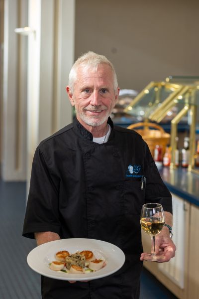 chef showing food