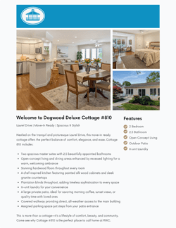 Dogwood Deluxe Cottage 810 Pricing Thumbnail