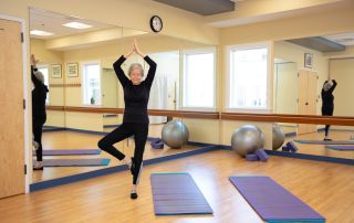 senior woman doing yoga
