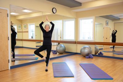 senior woman doing yoga