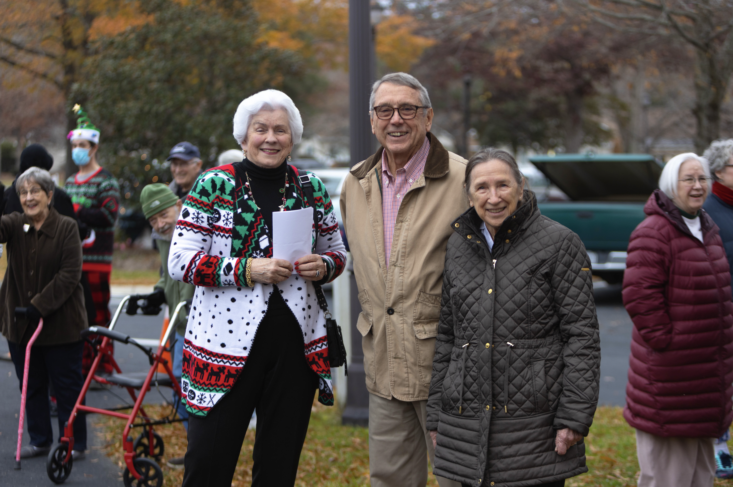 Senior couple out on a winter's day