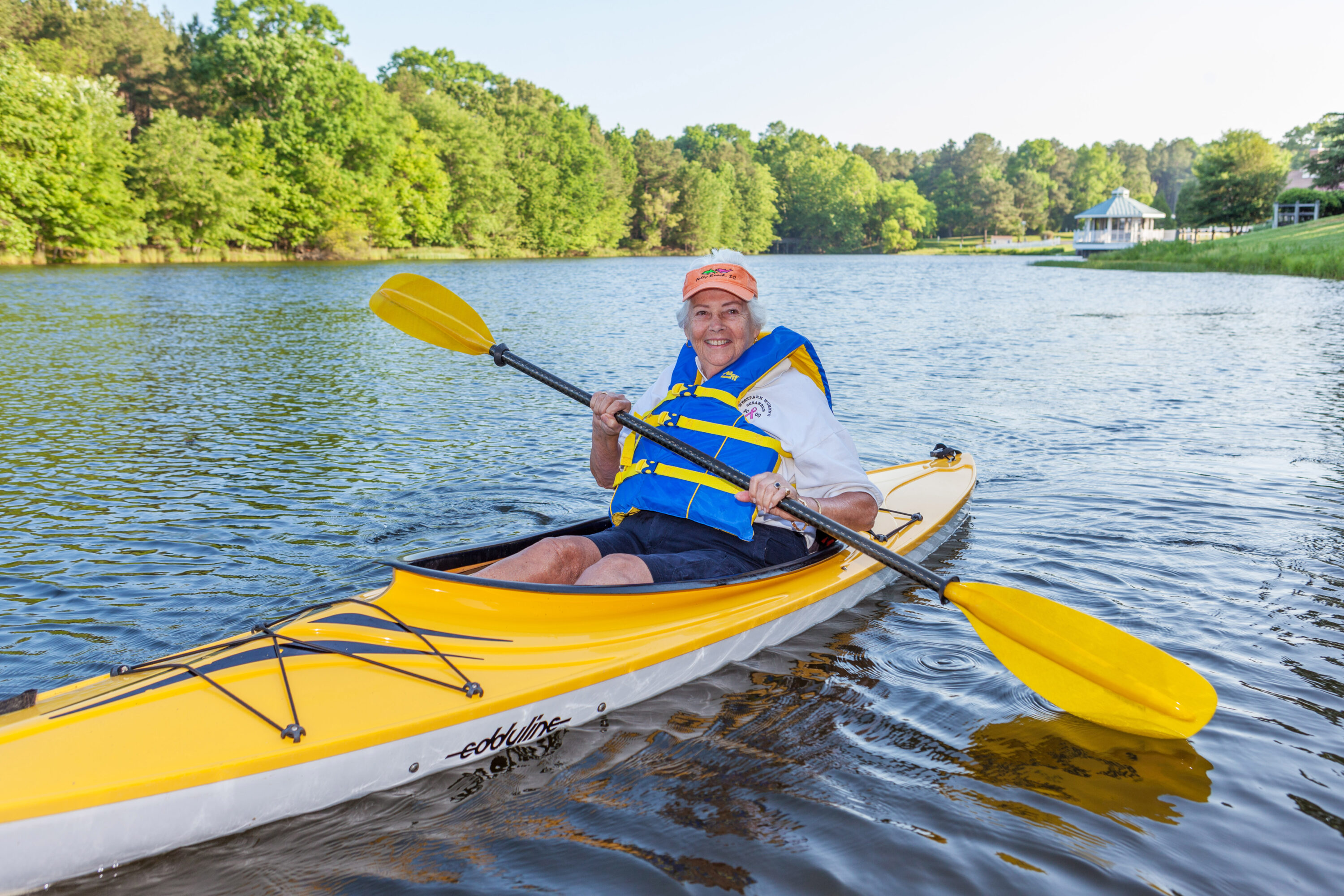 Woman kayaking