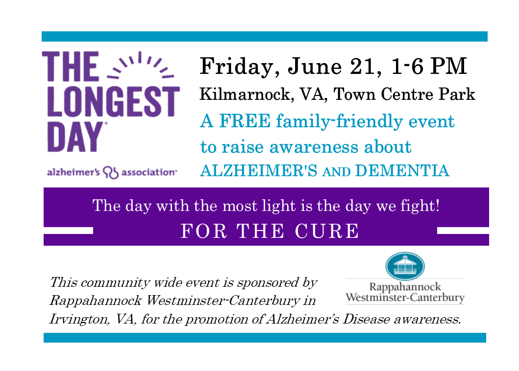 The Longest Day Event, Alzheimer’s & Dementia Awareness