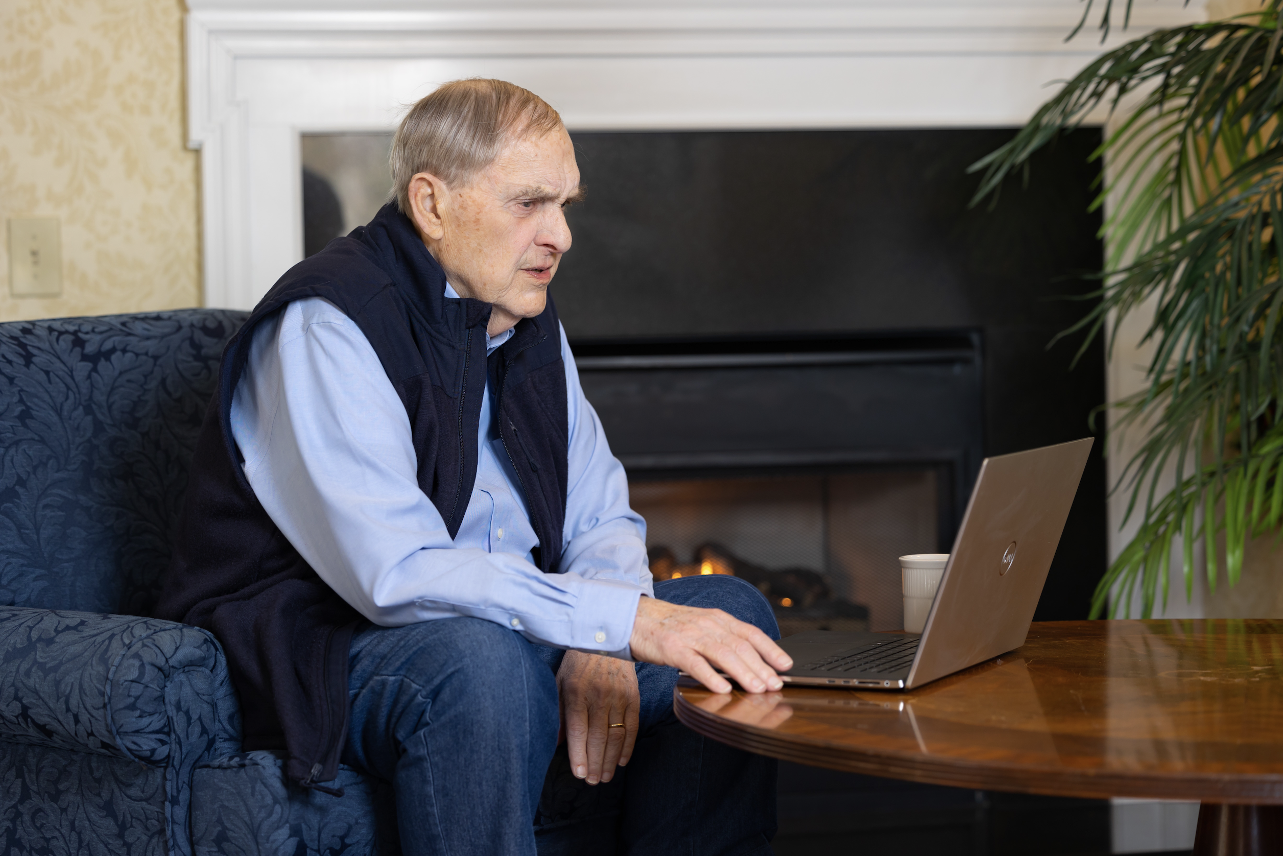 Man on computer 