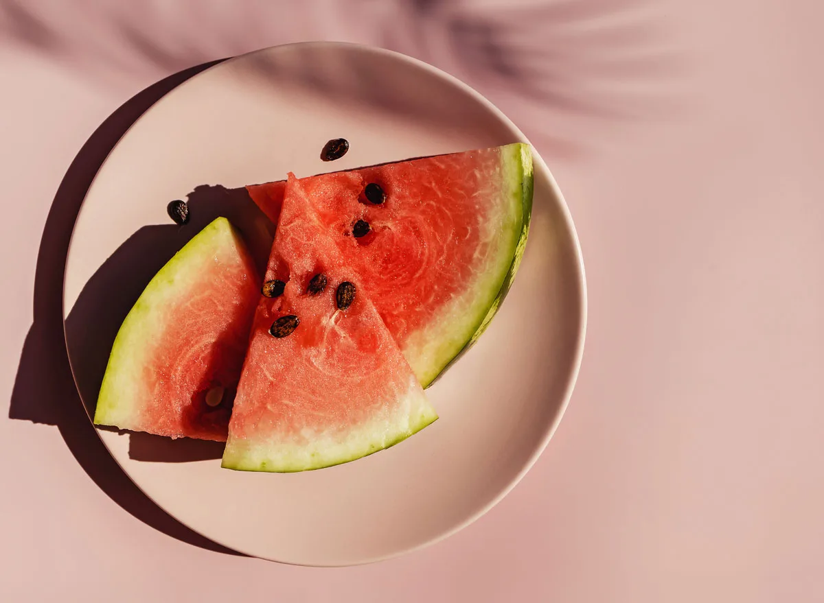 fresh sliced watermelon