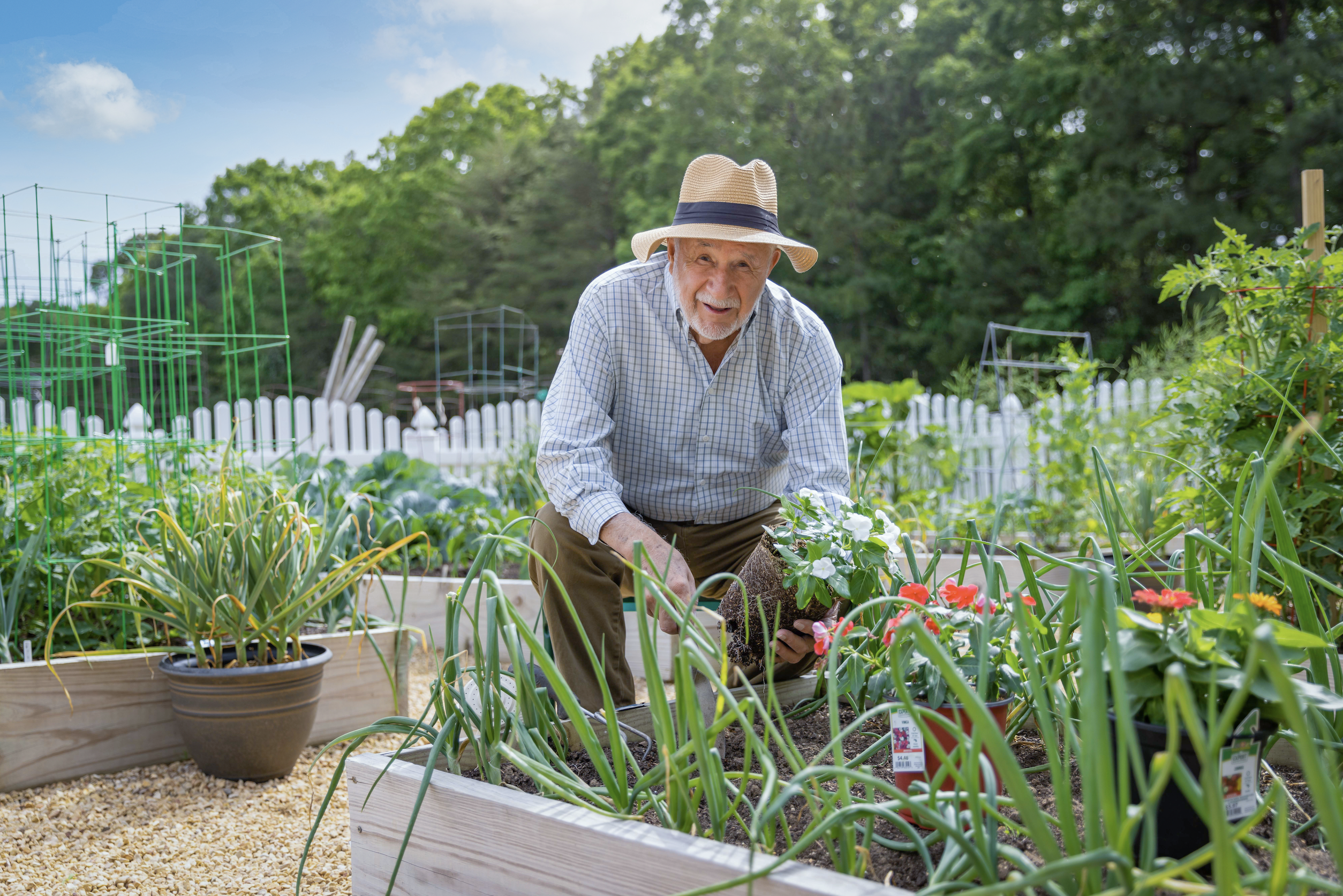 man gardening
