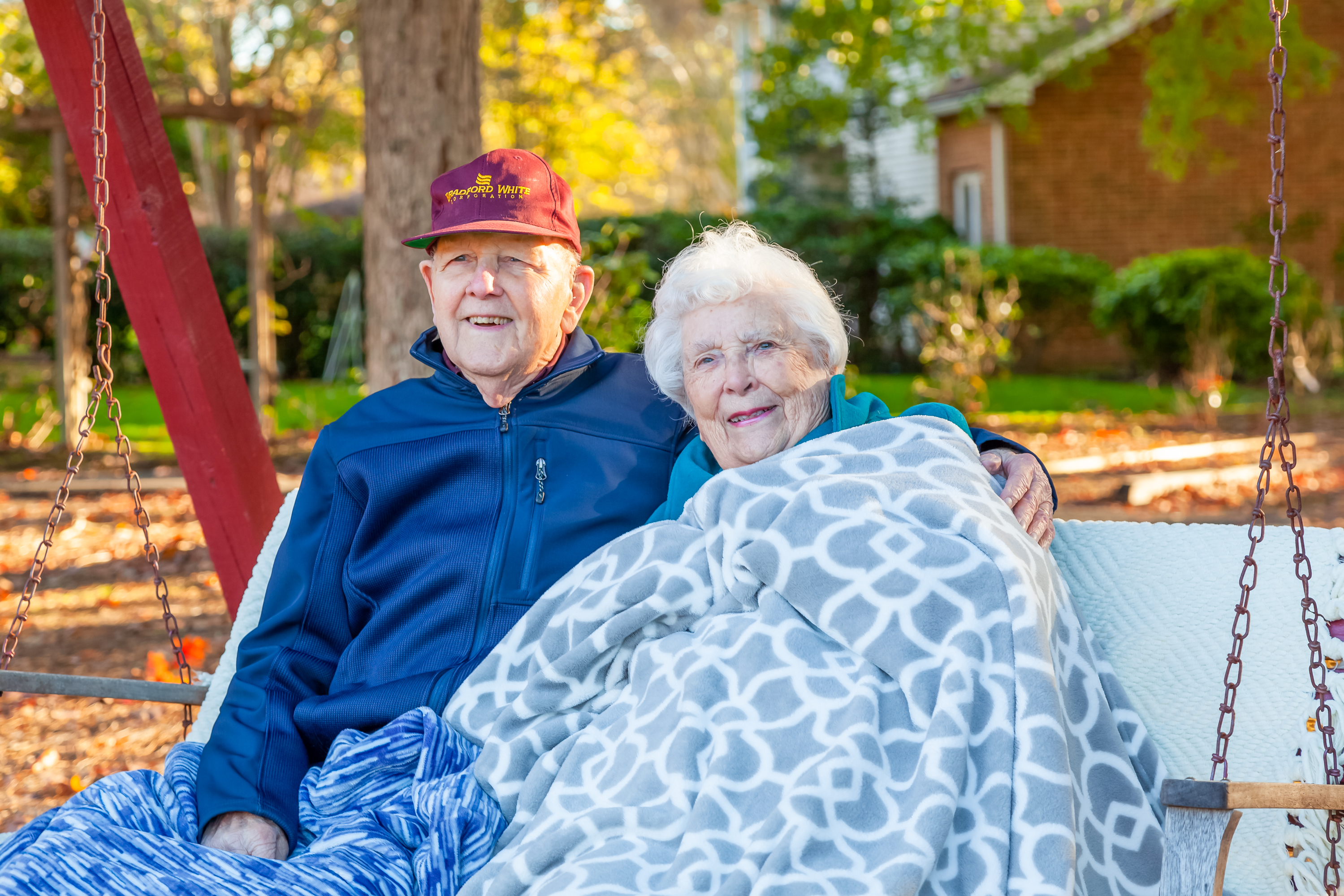 dean and mildred on bench