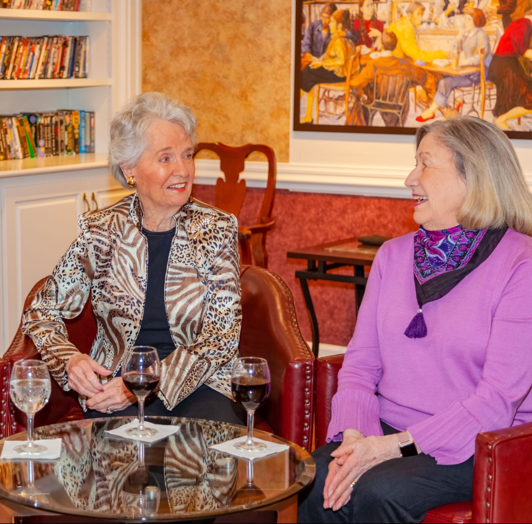 2 women socializing